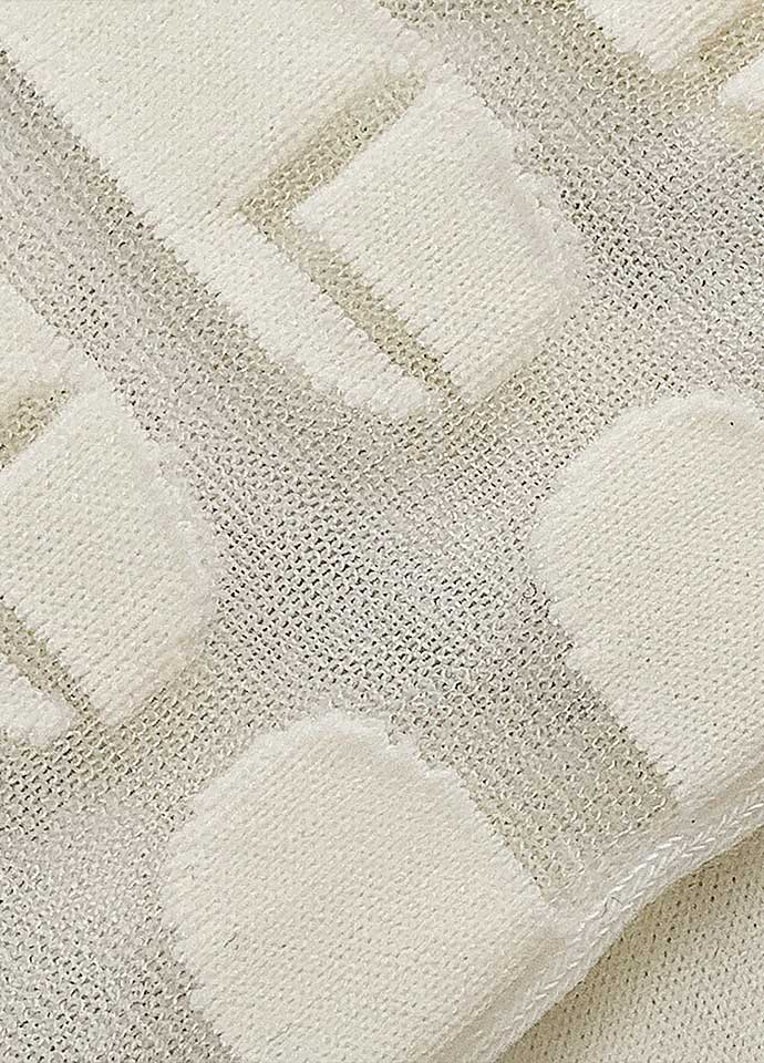 霜白韓語積木幾何透膚不對稱長襪